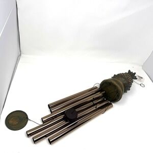 Hayes Welcome Pineapple Wind Chime 33 Inch Bronze Tone Metal Resin 16298 NEW